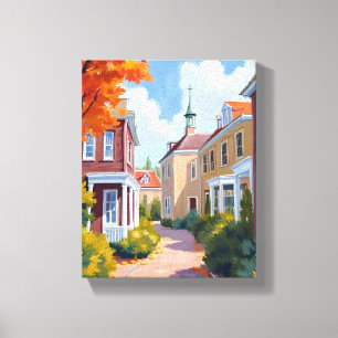 Newport Rhode Island Watercolor Canvas Print