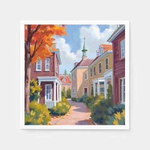 Newport Rhode Island Watercolor Napkin