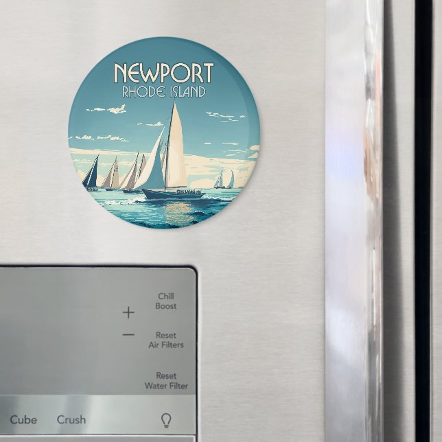 Newport Rhode Island Yacht Race Vintage Magnet (In Situ (Fridge))