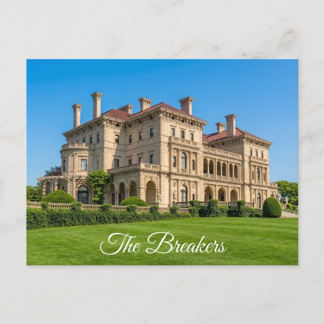Newport RI Breakers Mansion Rhode Island Postcard (Front)