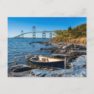 Newport RI Bridge Narragansett Bay Rhode Island Postcard