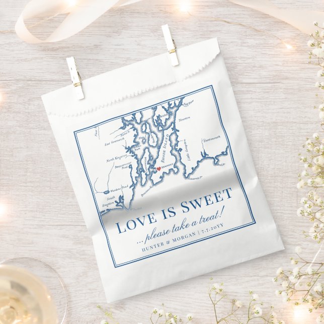 Newport RI Destination Wedding Love is Sweet Favour Bags (Clipped)