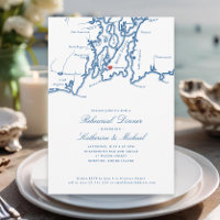 Newport RI Navy Blue Wedding Rehearsal Dinner 
