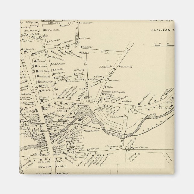 Newport, Sullivan Co Magnet (Front)