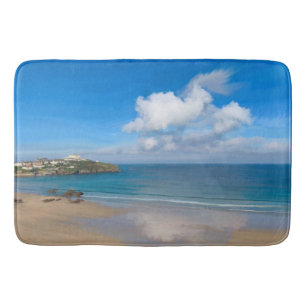 Newquay Bay in Summer Bath Mat
