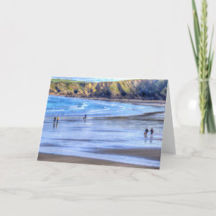 Newquay Beach Morning Card