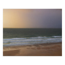 Newquay Beach Sunset Faux Wrapped Canvas Medium