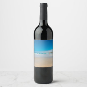 Newquay on the north Cornish Coast. England. UK. Wine Label