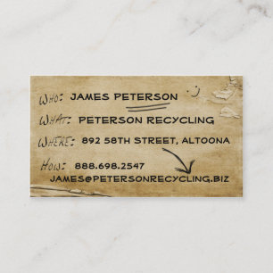 News Biz Recycled Business Card