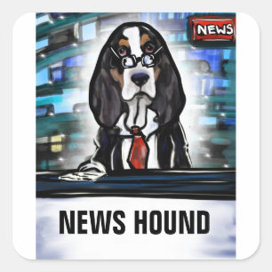 NEWS HOUND SQUARE STICKER