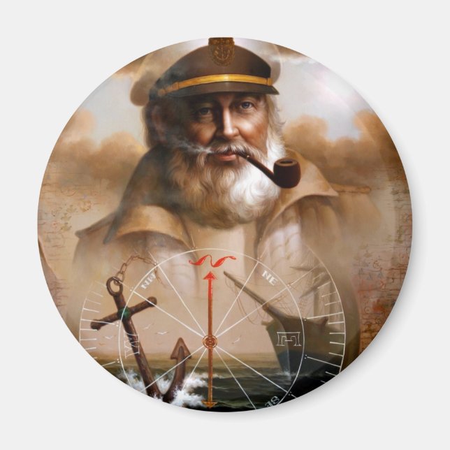 NEWS & Map Captain 5 or Sea Captain Magnet (Front)
