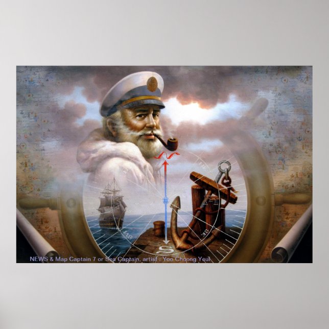 NEWS & Map Captain 7 or Sea Captain Poster (Front)