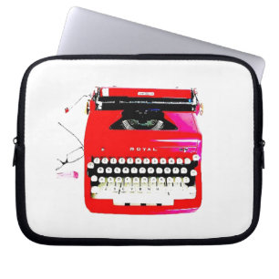 news reporter writer journalist Typewriter Laptop Sleeve