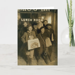 NEWSBOYS in New York Turn of Century Card