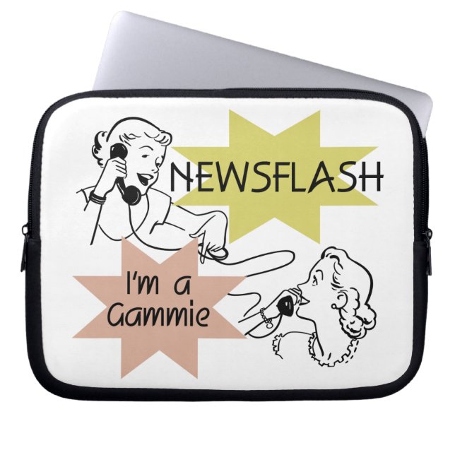 Newsflash I'm a Gammie Gifts Laptop Sleeve (Front)