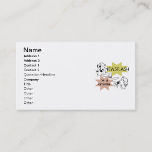 Newsflash I'm a Granma Tshirts and Gifts Business Card