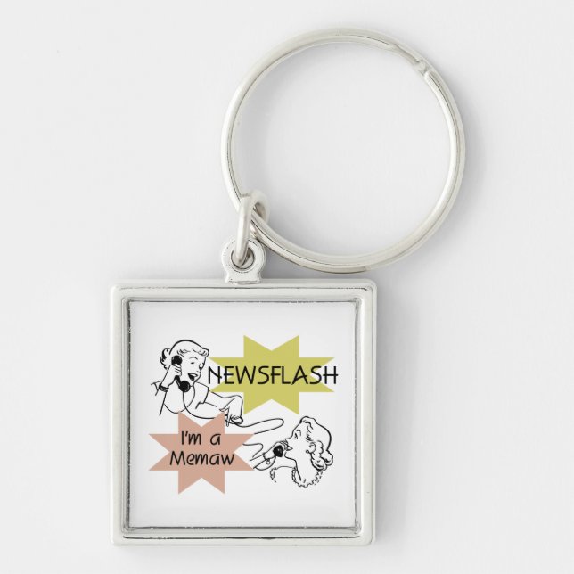 Newsflash I'm a Memaw T-shirts and Gifts Key Ring (Front)
