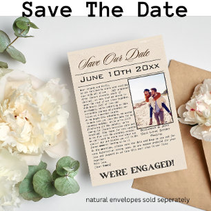 NEWSLETTER Save Our Date Wedding Announcement