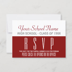 Newsletter Style Class Reunion RSVP Card