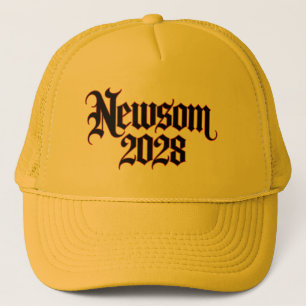 Newsom 2028 Gothic Trucker Hat