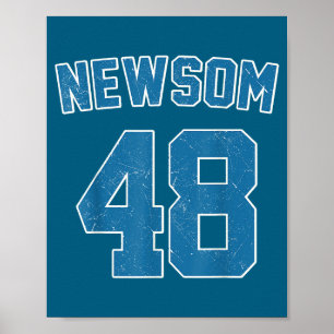 Newsom 48 President 2028 Us Flag Election Campaign Poster