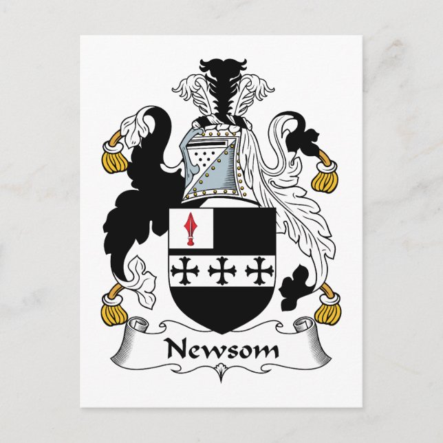 Newsom Family Crest Postcard (Front)