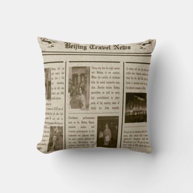 Newspaper American MoJo Pillow (Front)