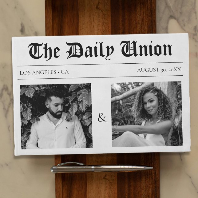 Newspaper Article Wedding Guest Book (Newspaper Article Wedding Guest Book
)