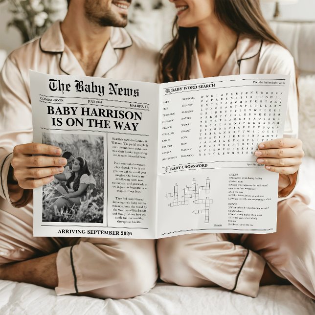 Newspaper Baby Reveal Pregnancy Announcement (Creator Uploaded)