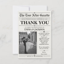 Newspaper Black and White Photo Wedding