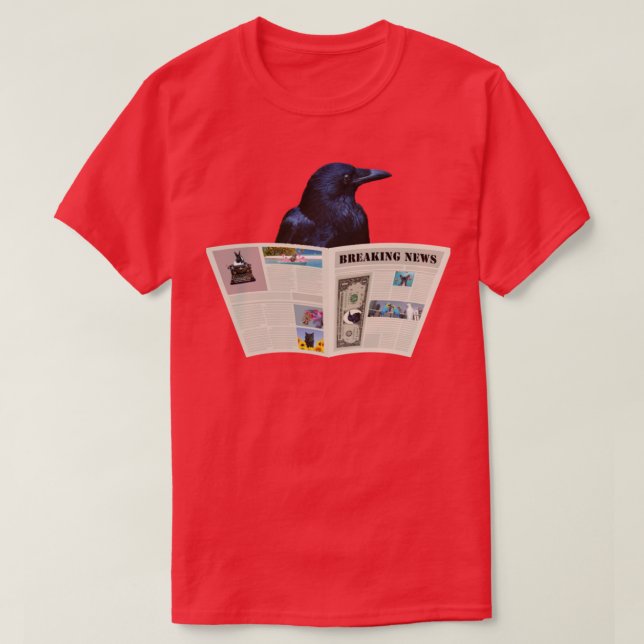 Newspaper Breaking News Raven TShirtNewspaper Brea T-Shirt (Design Front)