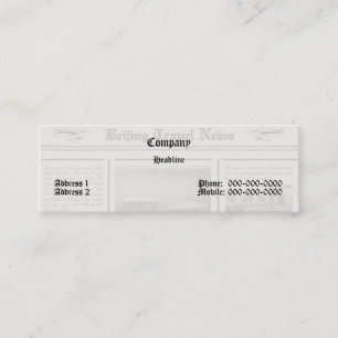 Newspaper Business Card