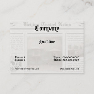 Newspaper Business Card