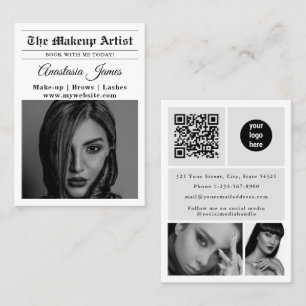 Newspaper Business Logo Photographer Photo Card