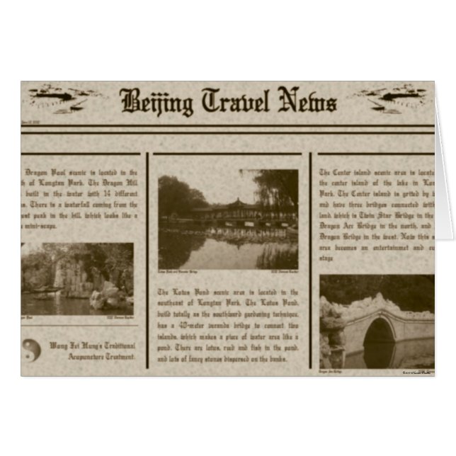 Newspaper Card (Front Horizontal)