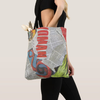 Newspaper Collage Tote Bag