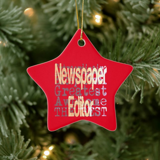 Newspaper Editor Extraordinaire Ceramic Tree Decoration (Tree)