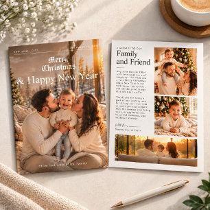 Newspaper Elegant Year To Remember Photo Christmas Holiday Card