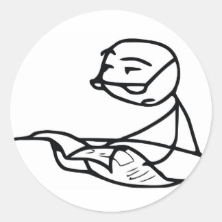 Newspaper Guy Classic Round Sticker