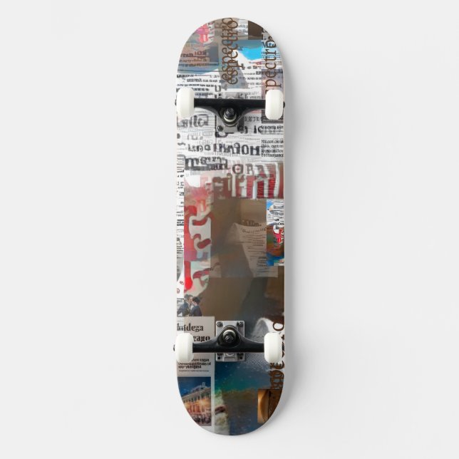Newspaper Mache -Argentino (Espectro) Skateboard (Front)
