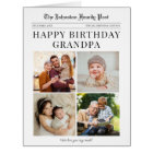 Newspaper Photo Collage Birthday Card