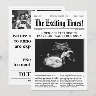 Newspaper Pregnancy Announcement