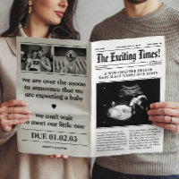 Newspaper Pregnancy Announcement Fold in Half 