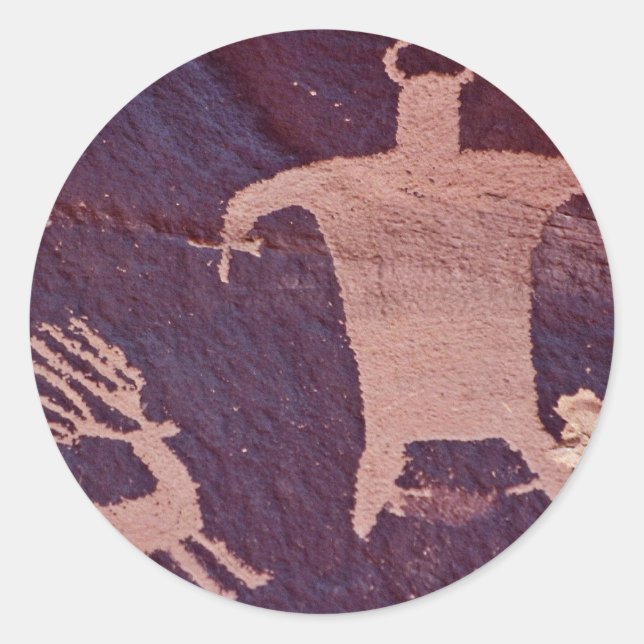 Newspaper Rock, Utah, U.S.A. Classic Round Sticker (Front)