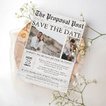 Newspaper Style Fun Save the Date Photo<br><div class="desc">Extra news! Newspaper style funny and unique save the date cards.</div>