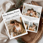 Newspaper Unique Christmas 4 Photos Family Holiday Card<br><div class="desc">Celebrate the magic of the season and share your cherished moments with our unique Christmas card designed to look like the front page of a classic newspaper. This creative and nostalgic card transforms your holiday greetings into a memorable keepsake, perfect for showcasing your family’s highlights from the past year in...</div>