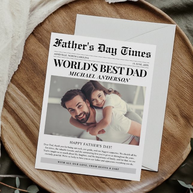 Newspaper Unique Fun Photo Happy Father's Day (Creator Uploaded)