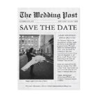 Newspaper Unique Fun Photo Save the Date Wedding I
