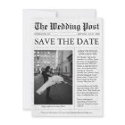 Newspaper Unique Fun Photo Save the Date Wedding I