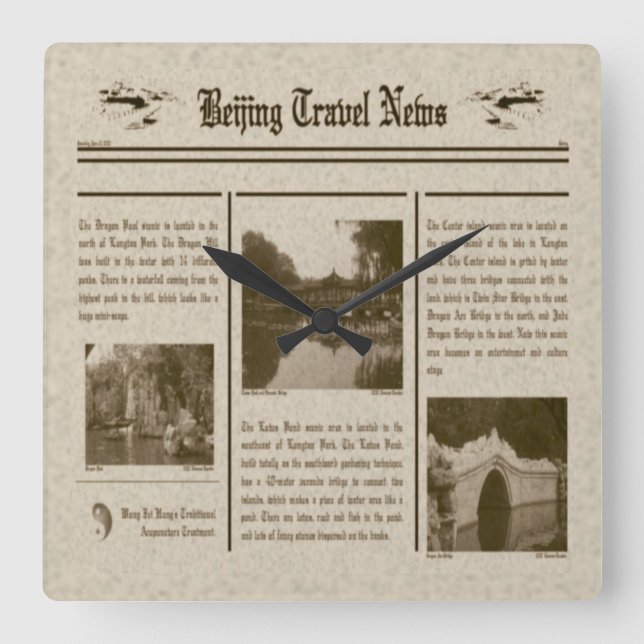 Newspaper Wall Clock (Front)